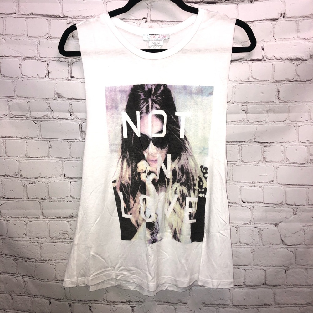 Loose fitting tank top.